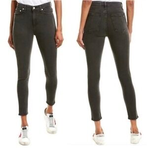 Rag & Bone Nina High Rise Skinny Faded‎ Black Jeans Wythe Size 29 MPO-00041108-2